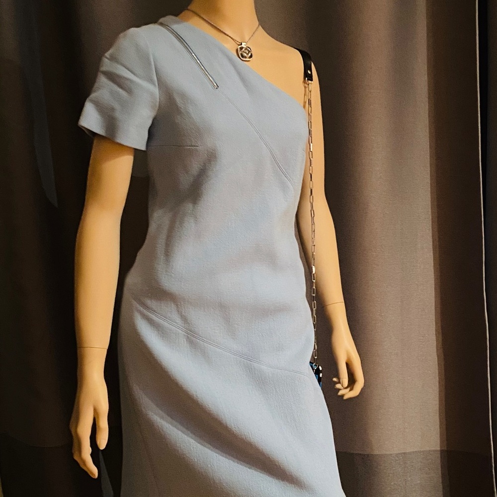 Michael Kors, size 4,baby blue, one shoulder dress